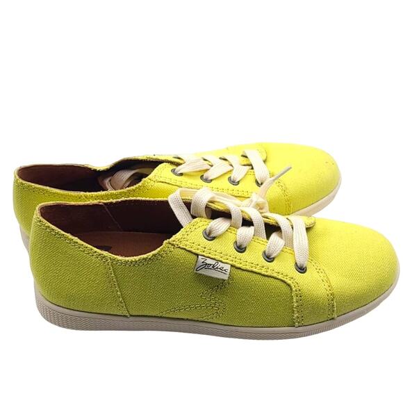 Zodiac Love Women's Yellow Lace-Up Casual Canvas Sneakers - Size 7 NWOT - Picture 1 of 6